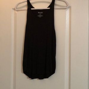 Loose black tank top